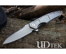 Hunter S35VN blade Titanium handle folding knife UD405303 